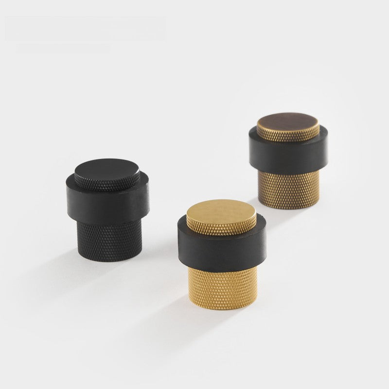Light Lux Knurled Brass Door Stop Bumpers