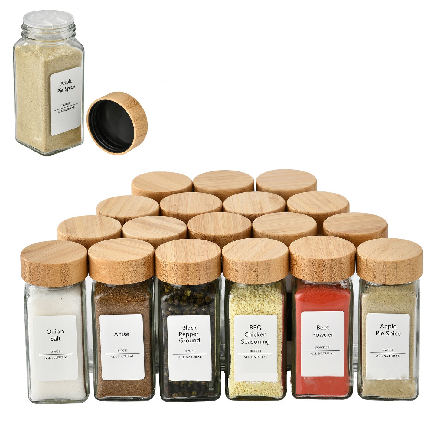 Spice Jar with Wooden Lid