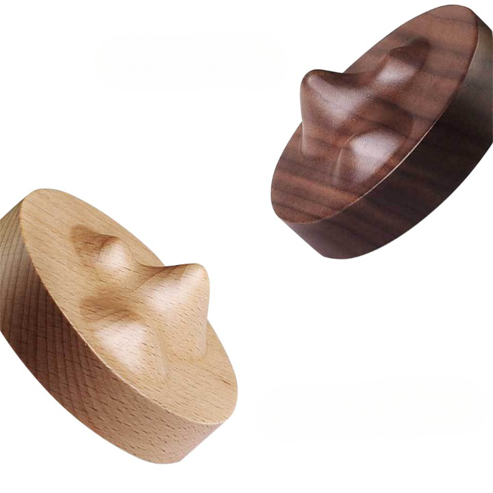 Mountain Glass with Wooden Base