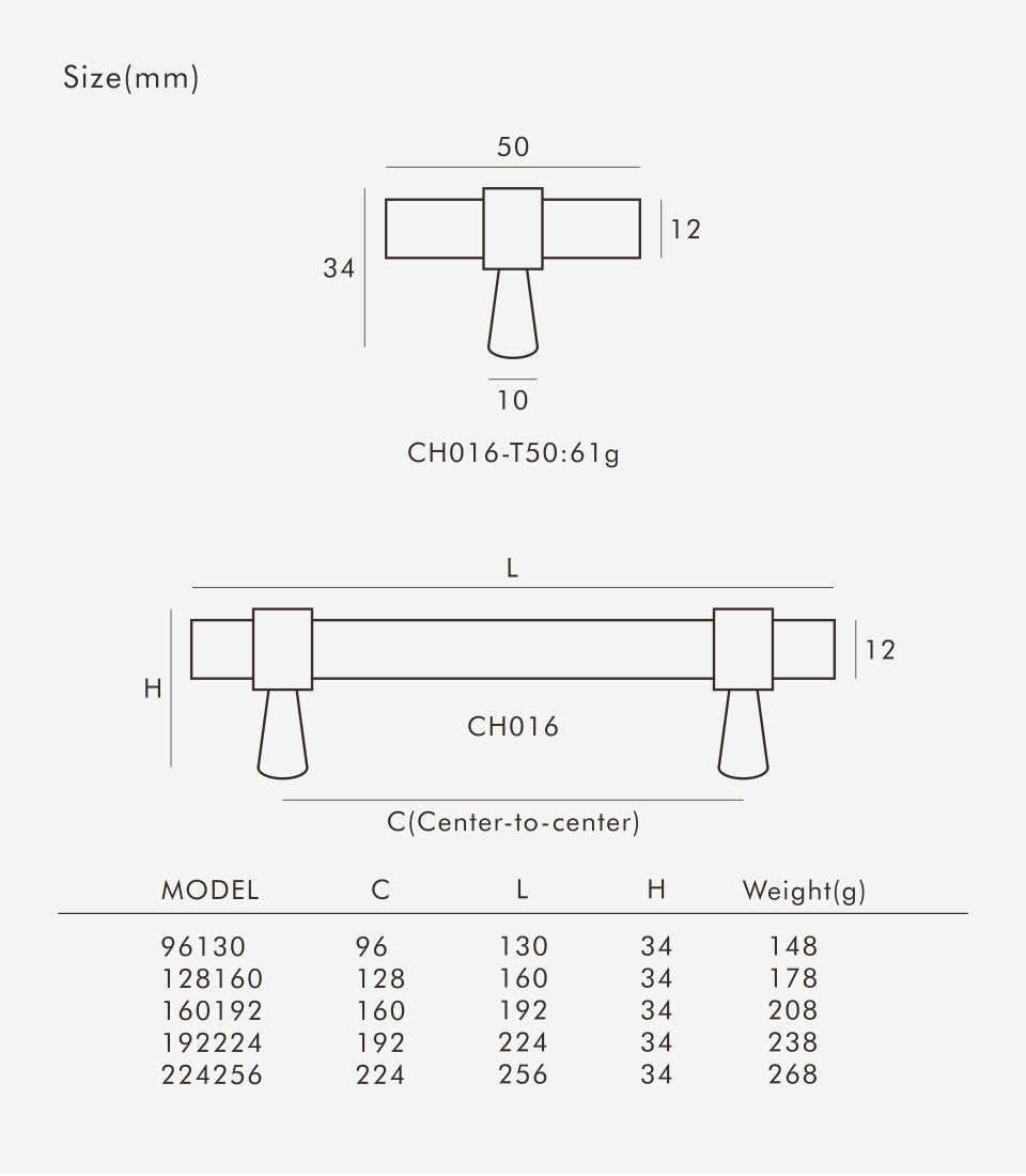 Light Lux Knurled Brass Furniture Handles