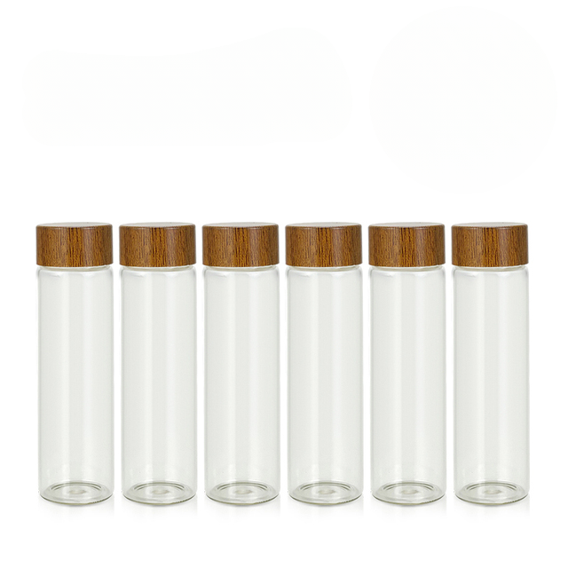 Glass Tubes with Wooden Base
