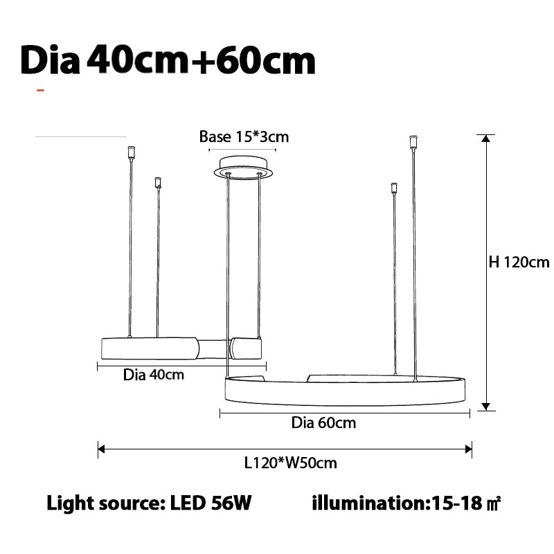 Round Ring Chandelier Light Fixture
