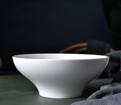 White Ceramic Wavy Bowls