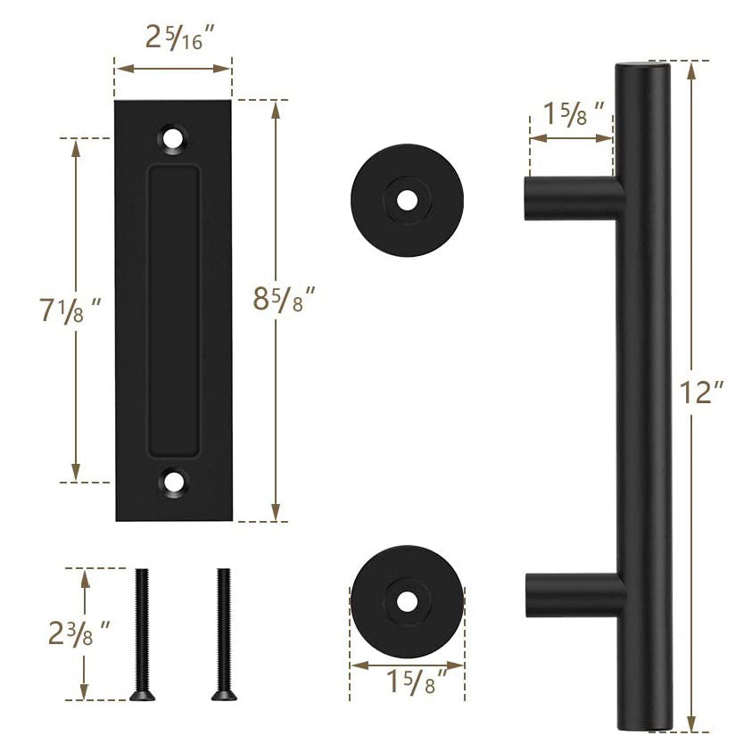Square & Round Sliding Door Handle