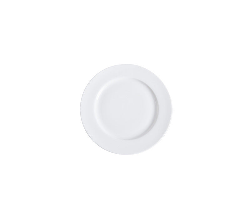 White Ceramic Round Dinner Plates