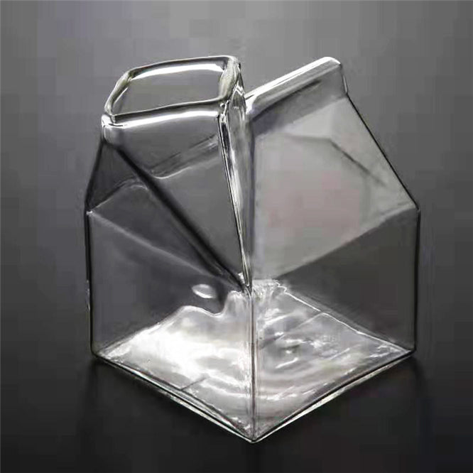 Square Glass Milk Box