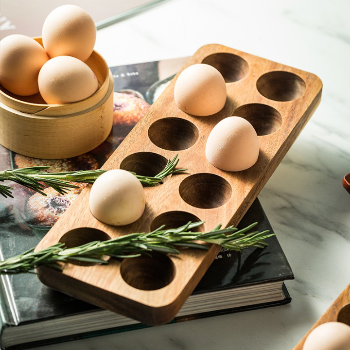 Wooden Egg Refrigerator Holder