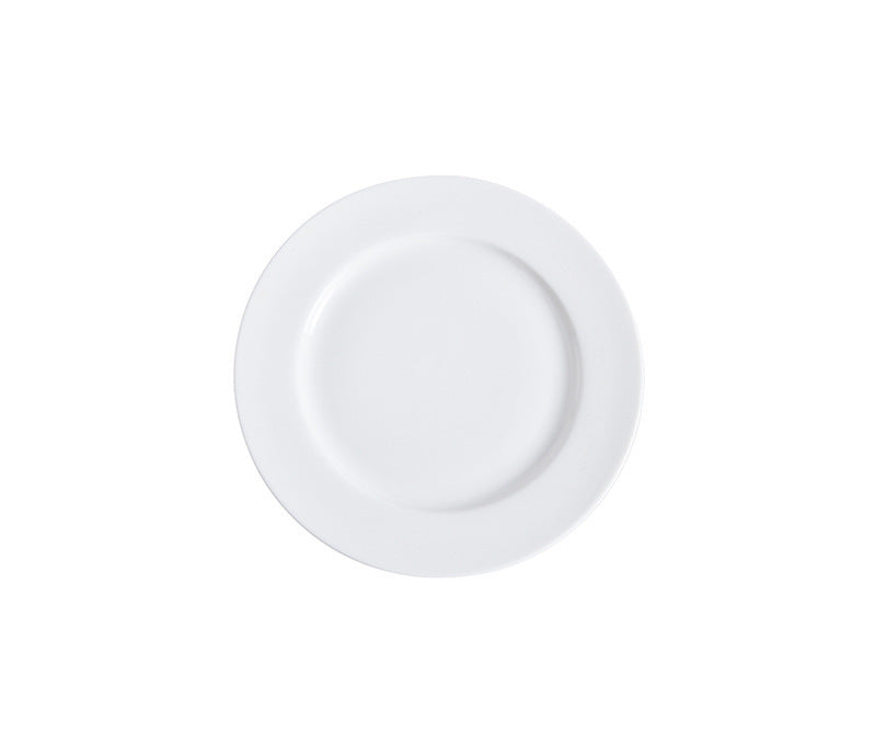 White Ceramic Round Dinner Plates