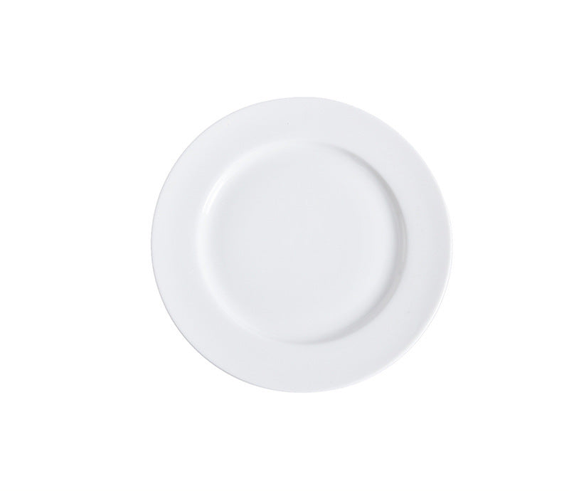 White Ceramic Round Dinner Plates