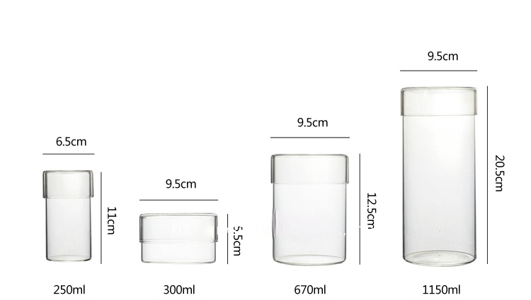 Mini Glass Storage Container Cases