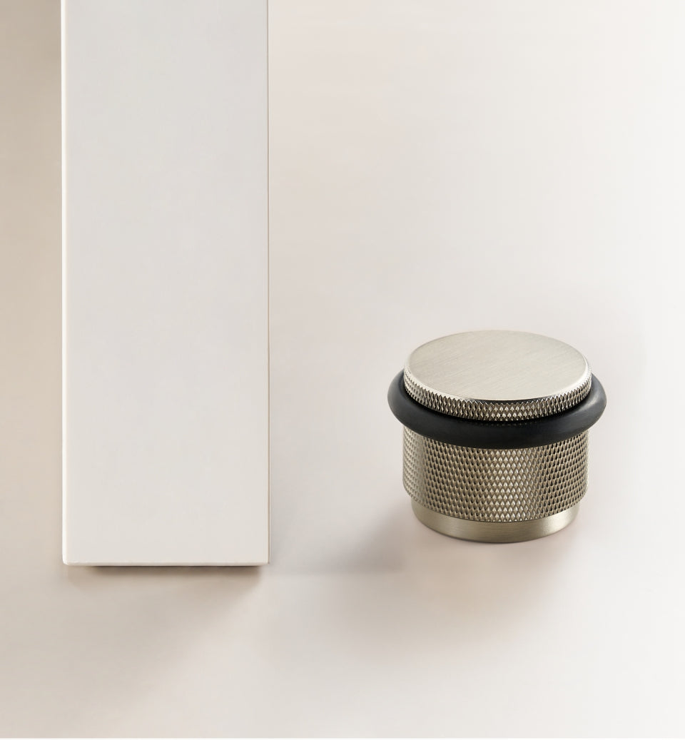 Light Lux Thick Knurled Brass Door Stop Bumpers