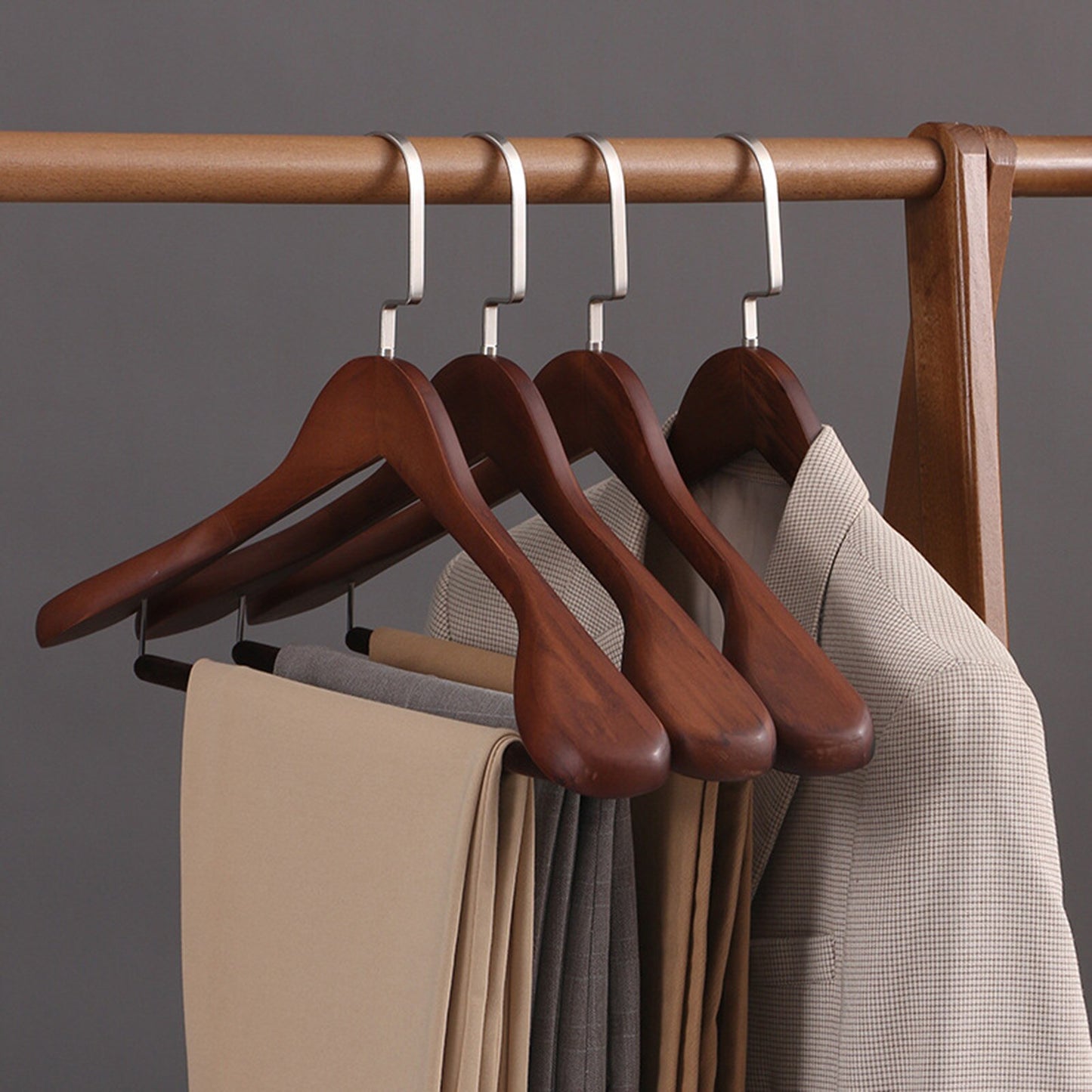 Vintage Style Wood Lux Wardrobe Hanger
