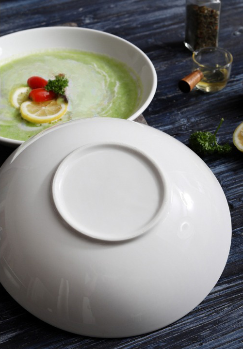 White Ceramic Main Course Plate