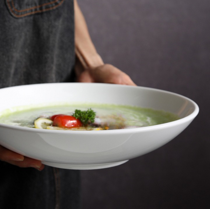 White Ceramic Main Course Plate