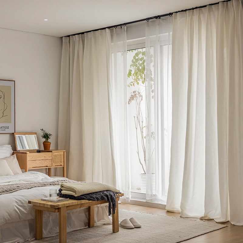 Vintage Style Cotton Linen Light Lux Curtain