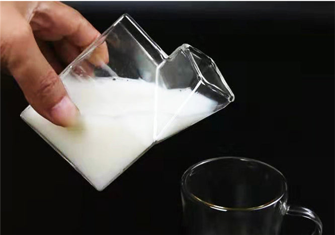 Square Glass Milk Box