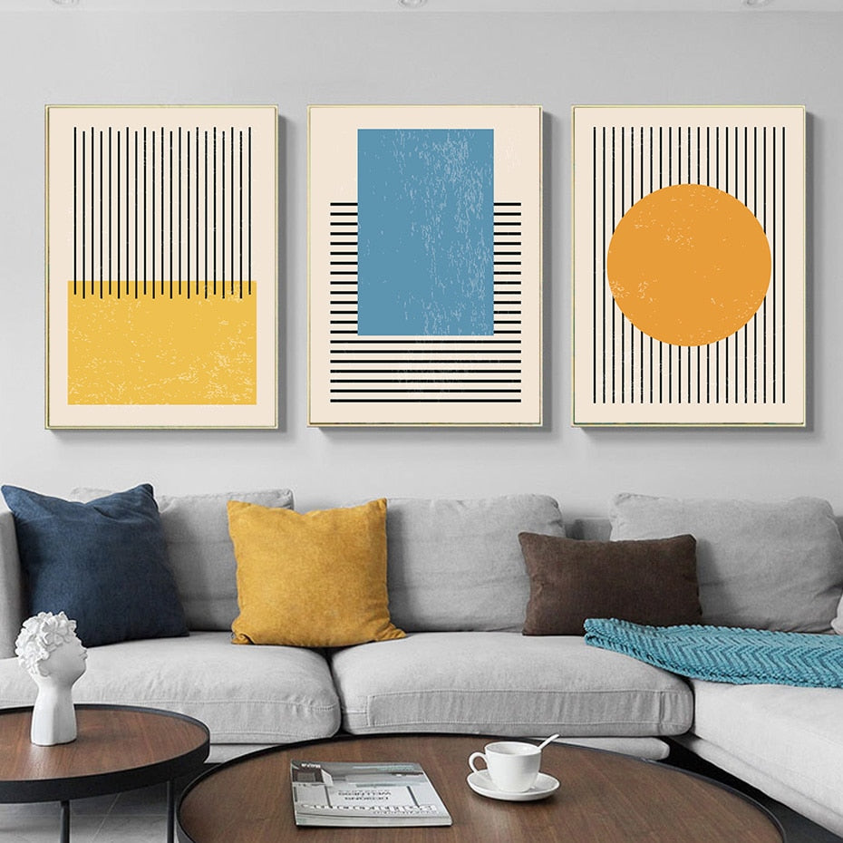 Geometric Shapes Canvas Poster