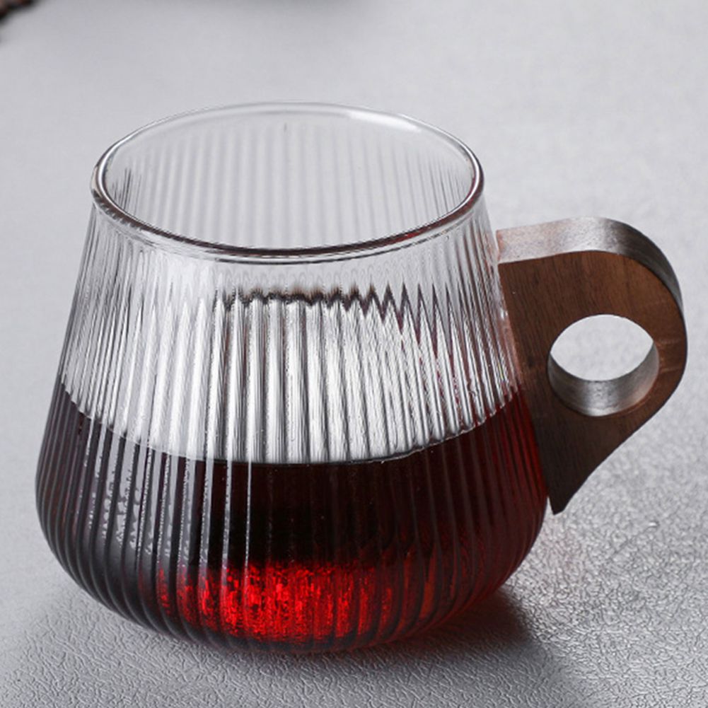 Ripple Glasses with Wooden Handles
