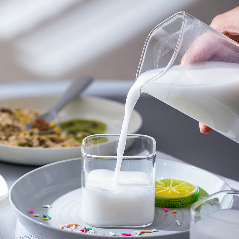 Square Milk Glass Cups