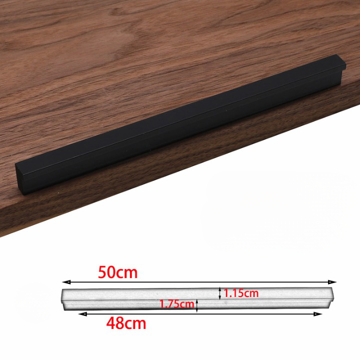 Thin Black Metal Furniture Cabinet Handles