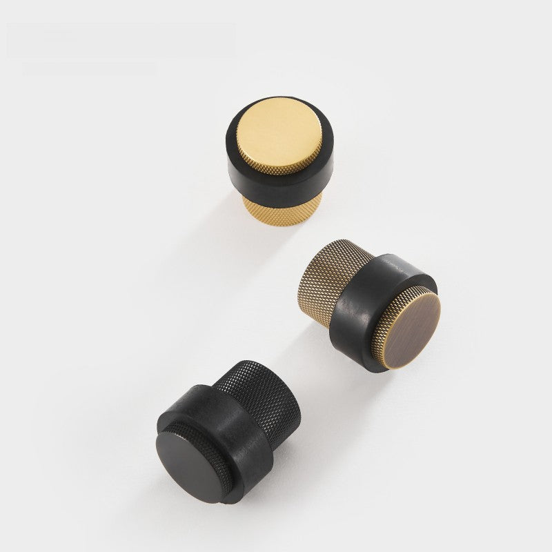 Light Lux Knurled Brass Door Stop Bumpers