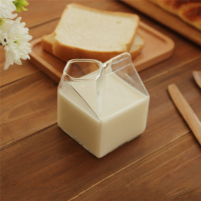 Square Glass Milk Box
