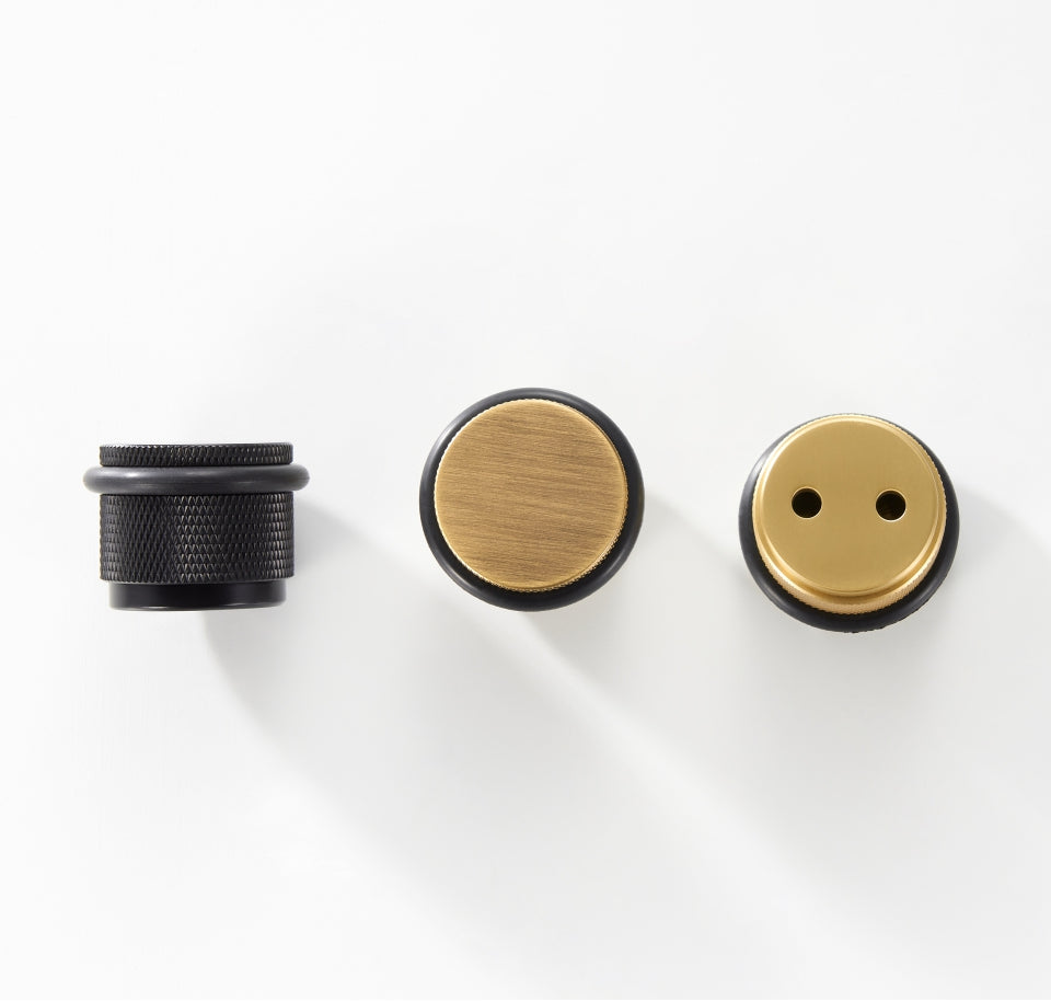 Light Lux Thick Knurled Brass Door Stop Bumpers
