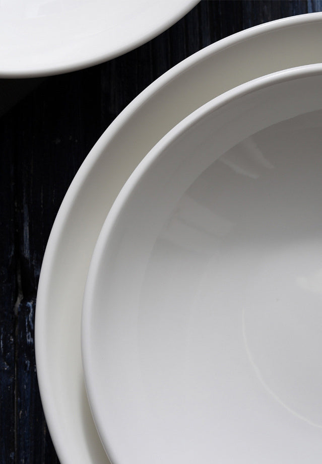 White Ceramic Main Course Plate