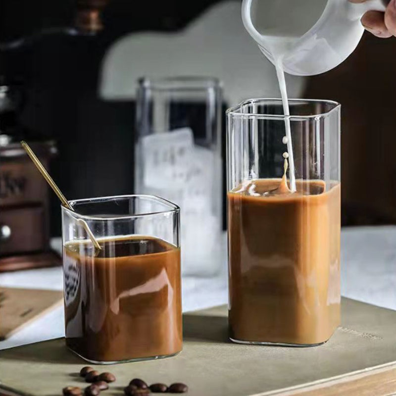 Square Milk Glass Cups