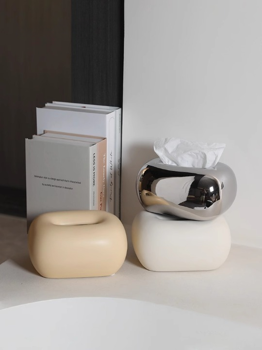 Ceramic Round Corner Tissue Boxes