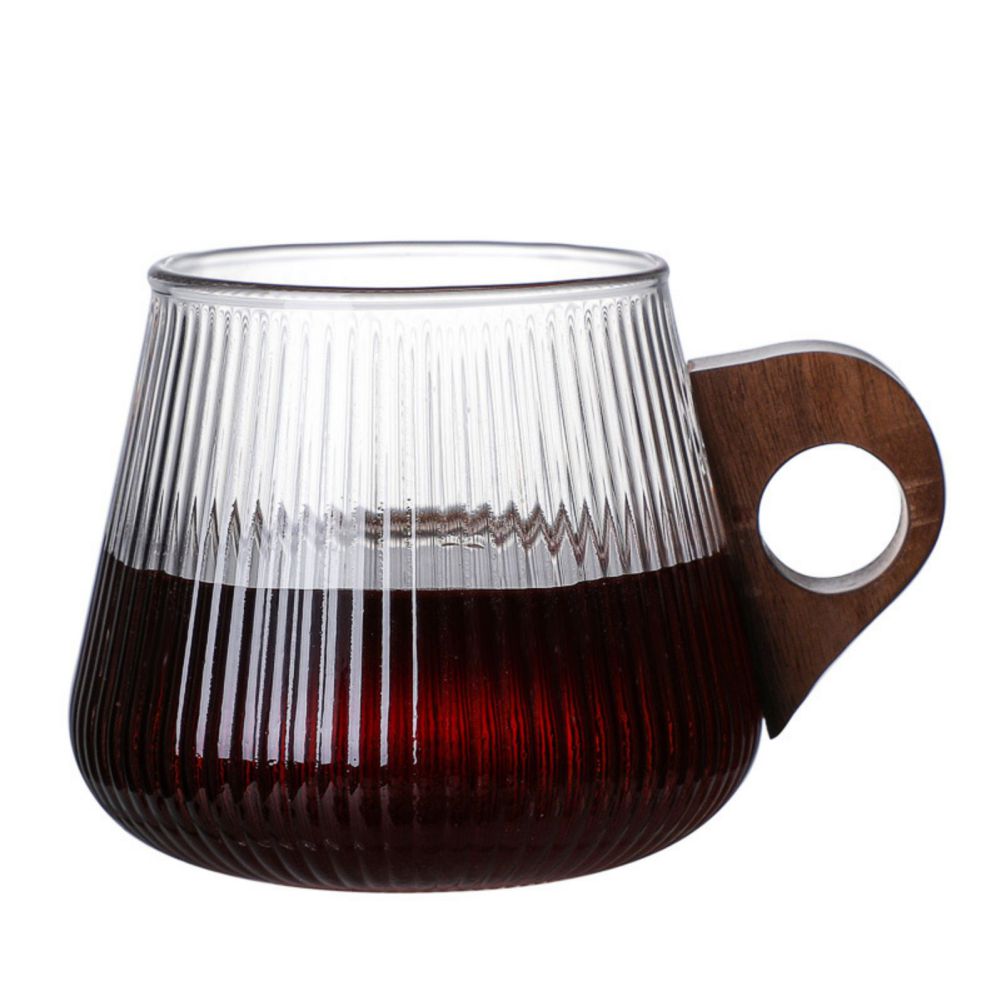 Ripple Glasses with Wooden Handles