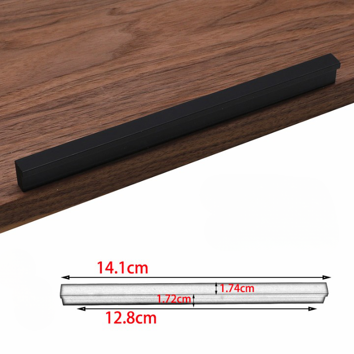 Thin Black Metal Furniture Cabinet Handles