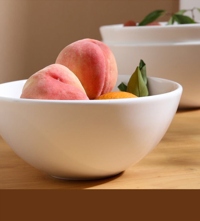 White Ceramic Salad Bowls