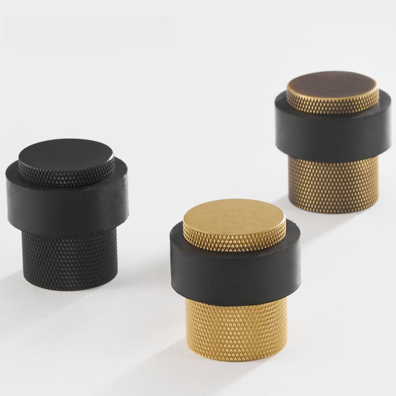 Light Lux Knurled Brass Door Stop Bumpers