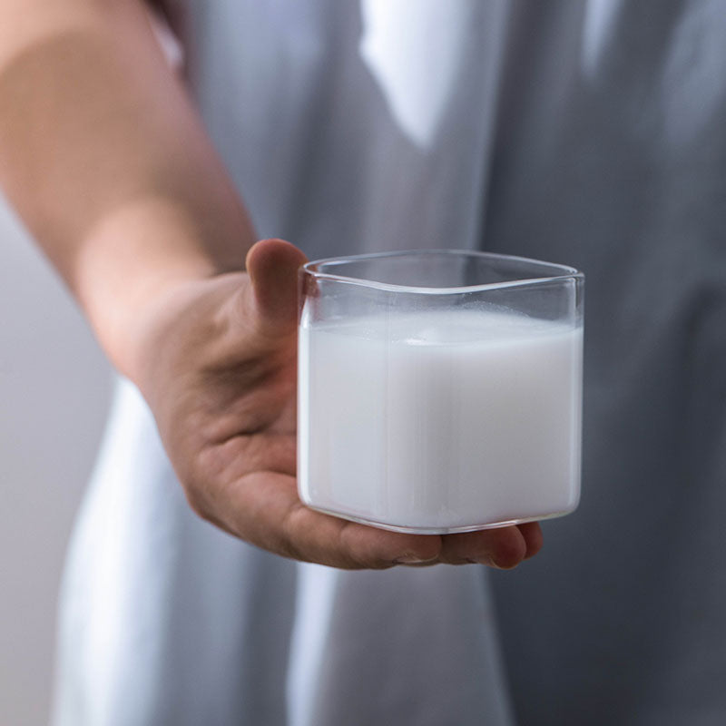 Square Milk Glass Cups