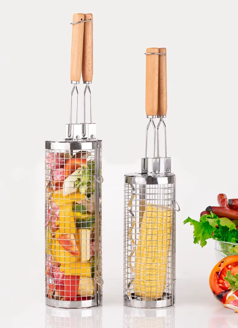 Rolling Basket Mesh Grill