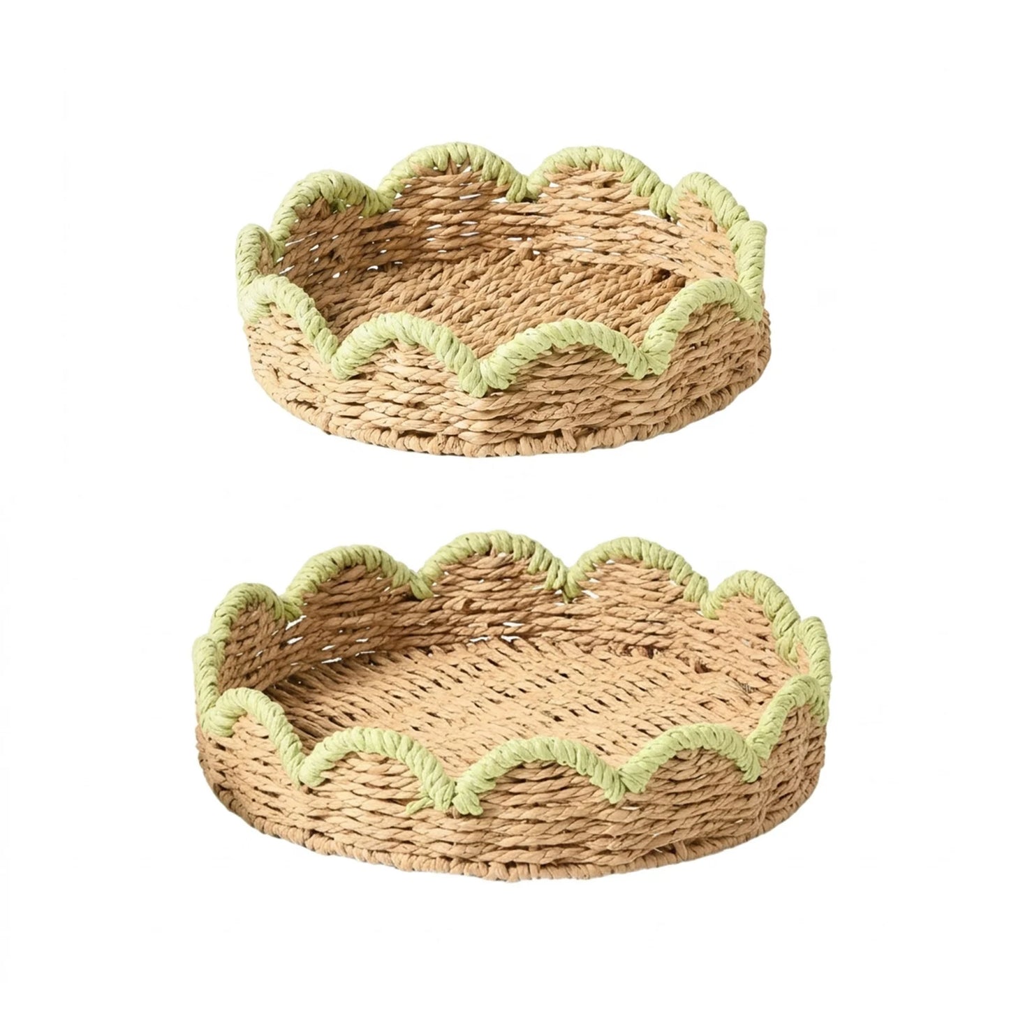 Flower-Shaped Rattan Woven Baskets