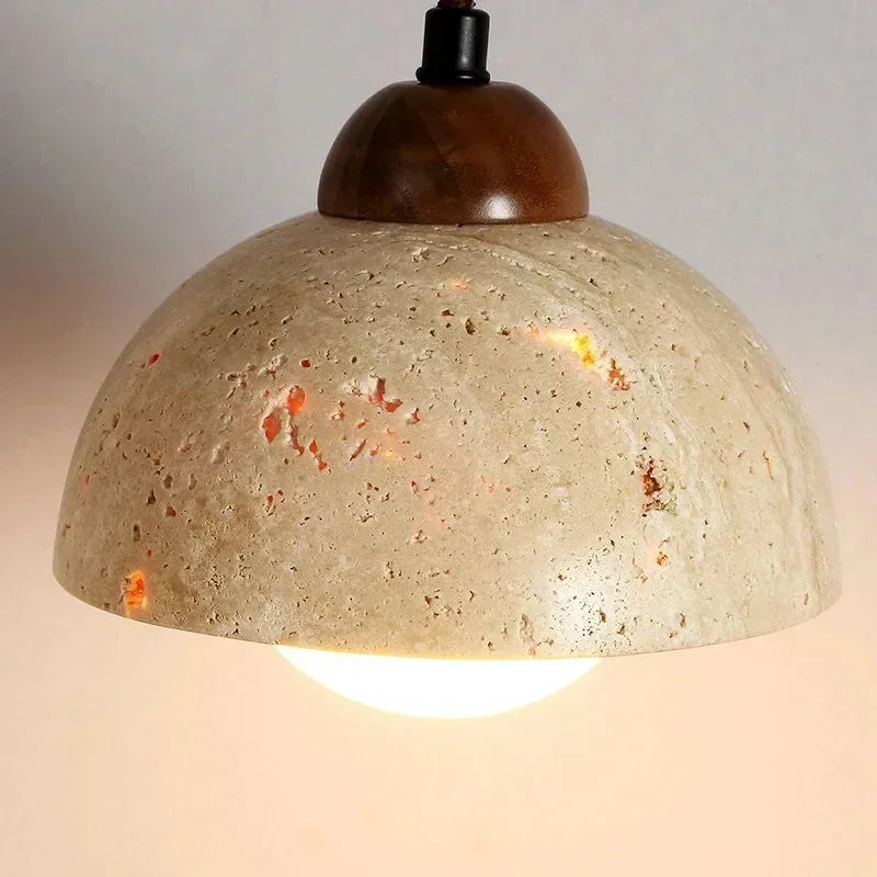 Stone & Wood Pendant Lamps