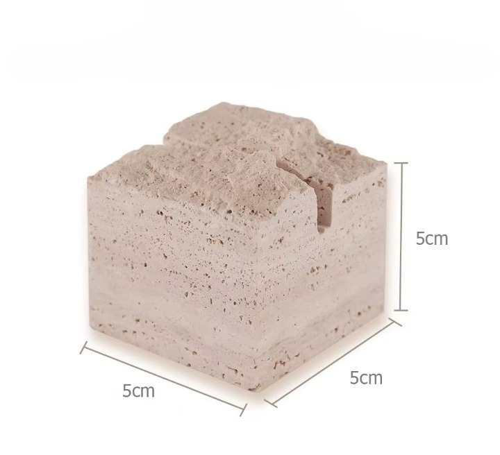 Travertine Style Desk Card Holder