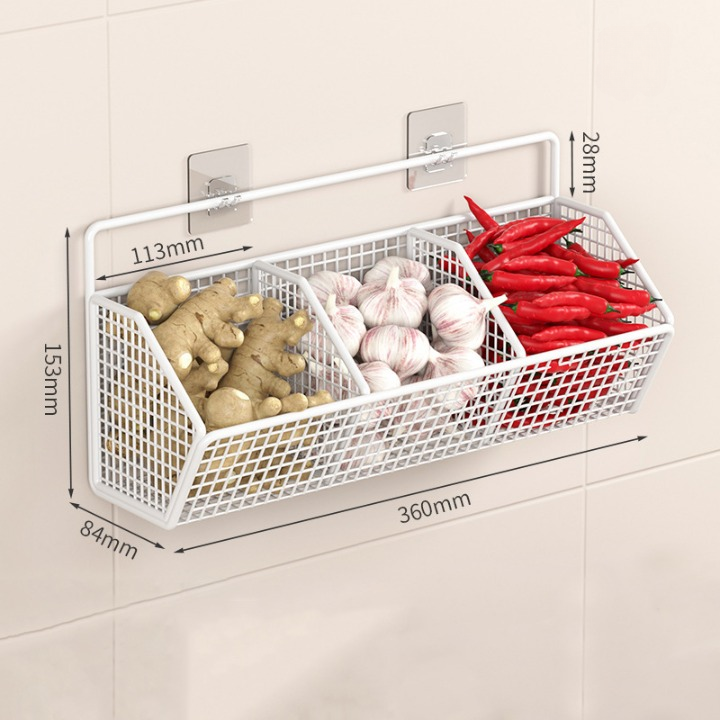 Wall Mounted Metal Storage Baskets