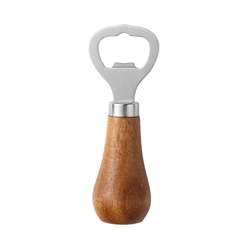 Manual Mini Bottle Opener with Wooden Handle