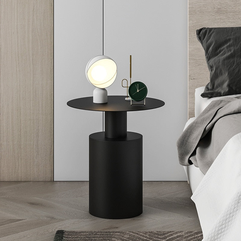 Round Metal Bedside Table