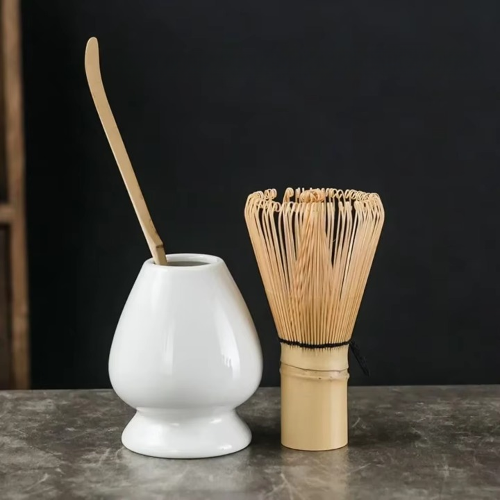 White Classic Ceramic Whisk Stand