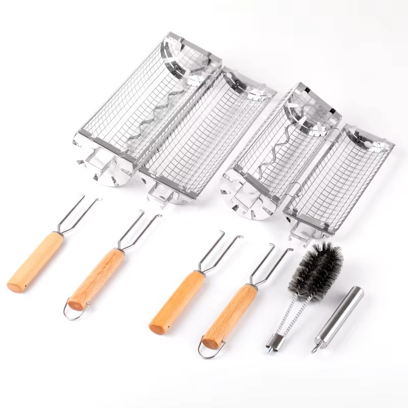 Rolling Basket Mesh Grill