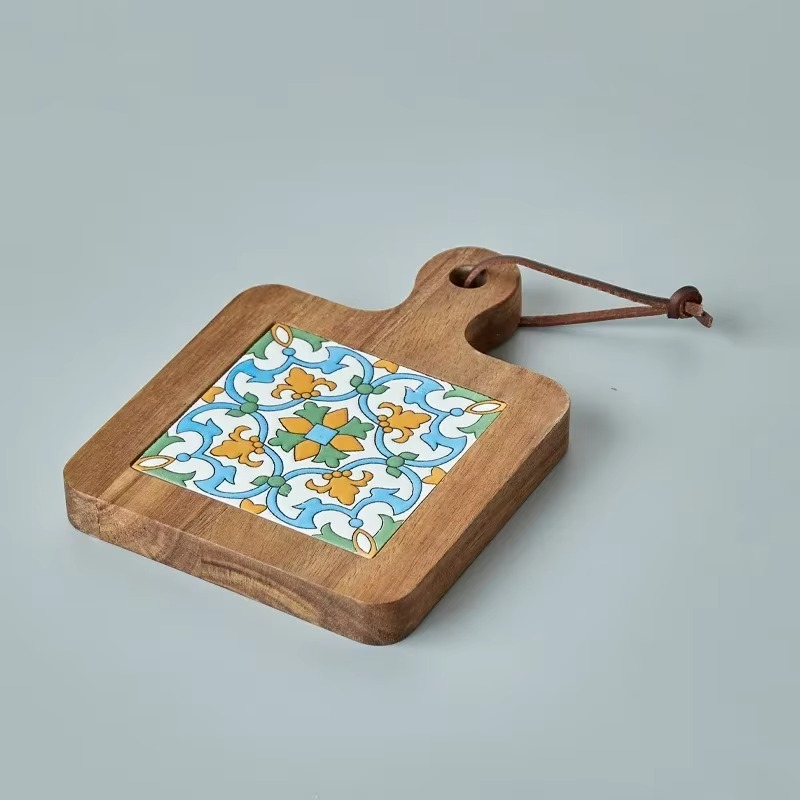 Wooden Mats with Italian Style Tiles