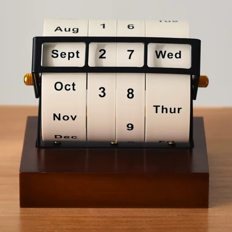 Wheel Rotating Desk Calendar