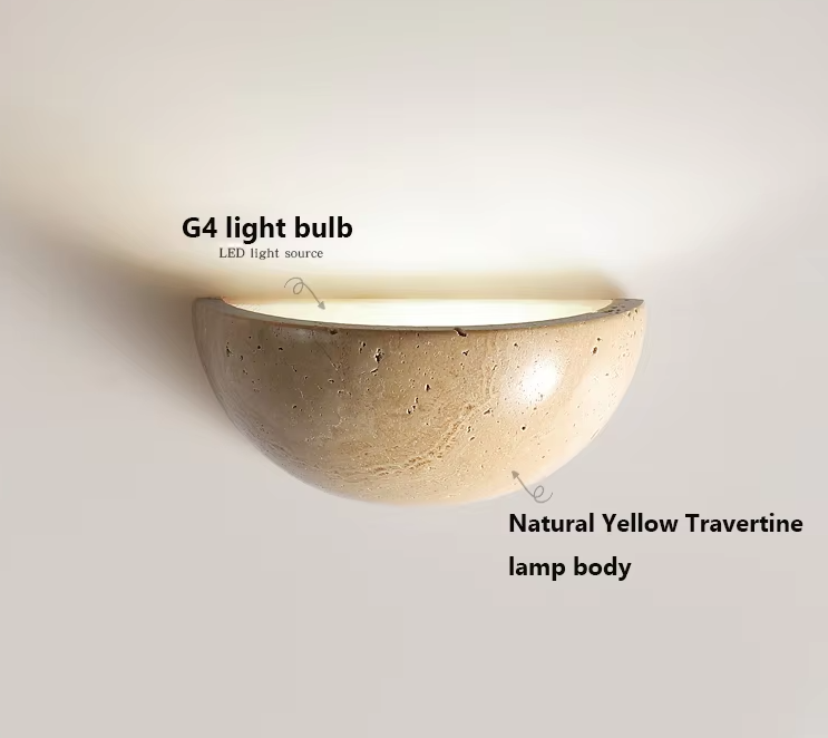 Semi Circular Stone Wall Light Fixtures