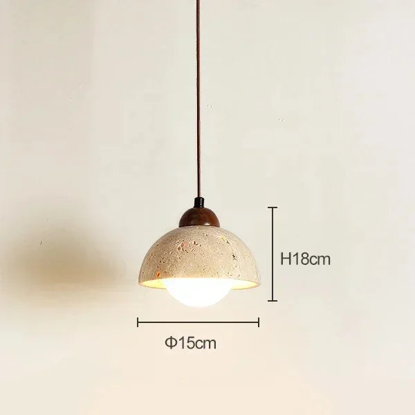 Stone & Wood Pendant Lamps