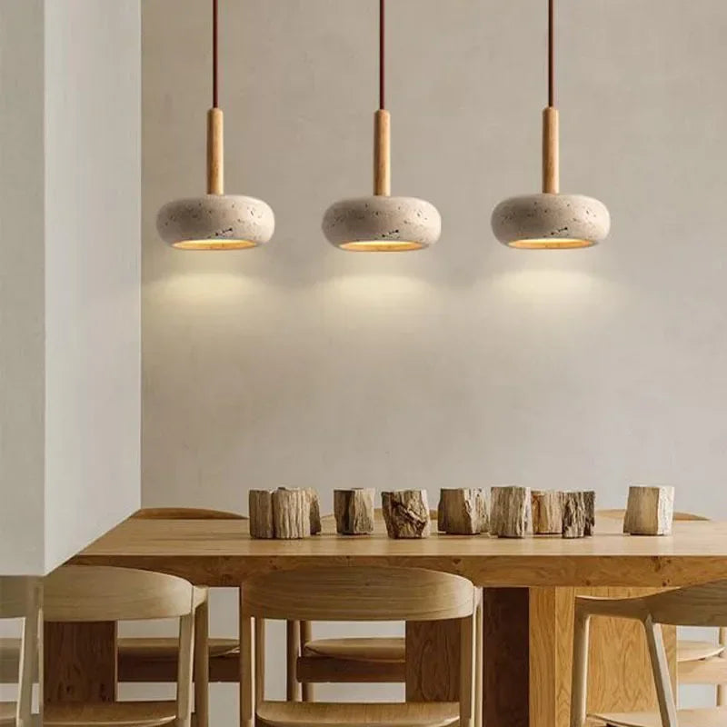 Stone & Wood Pendant Lamps