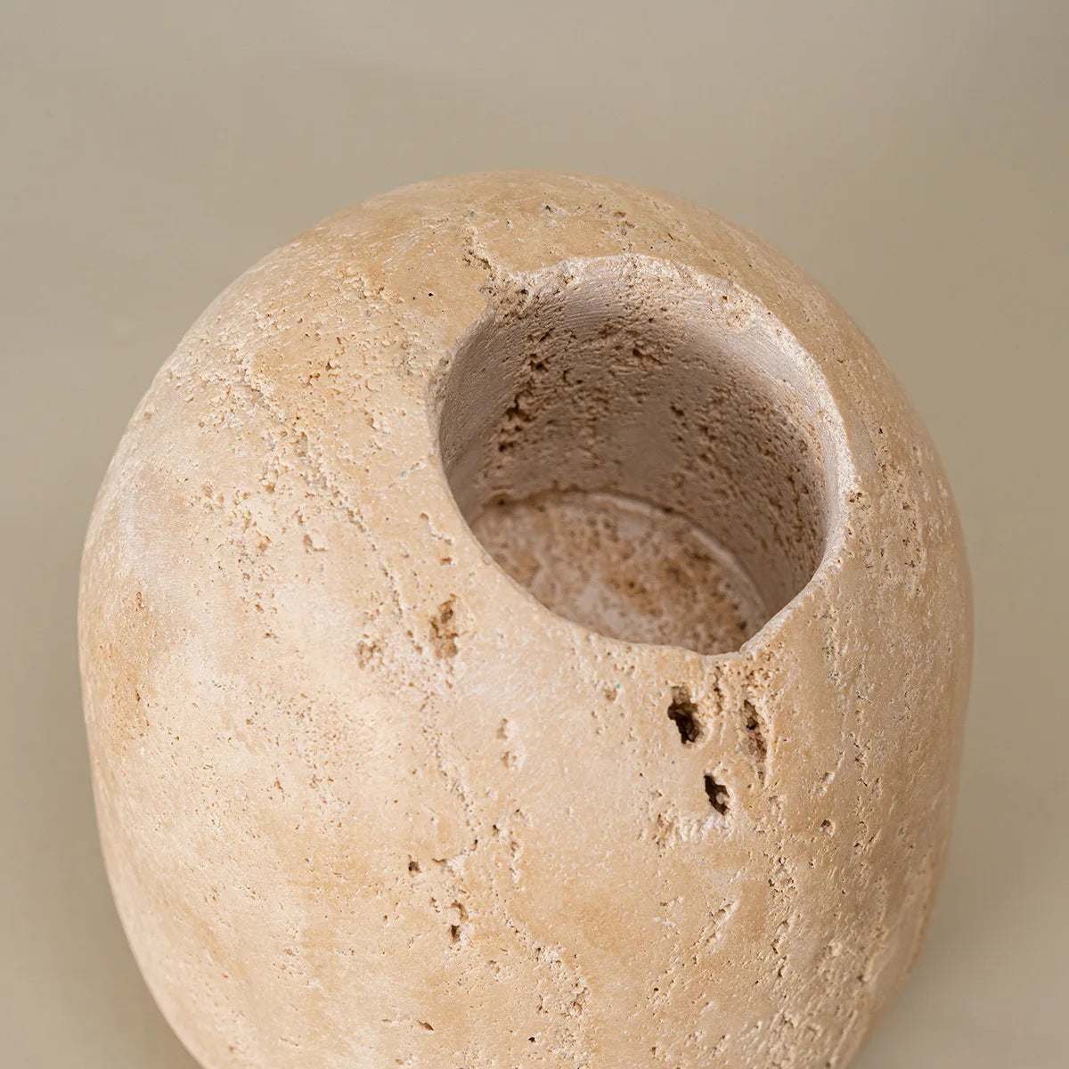 Travertine Style Match Holder